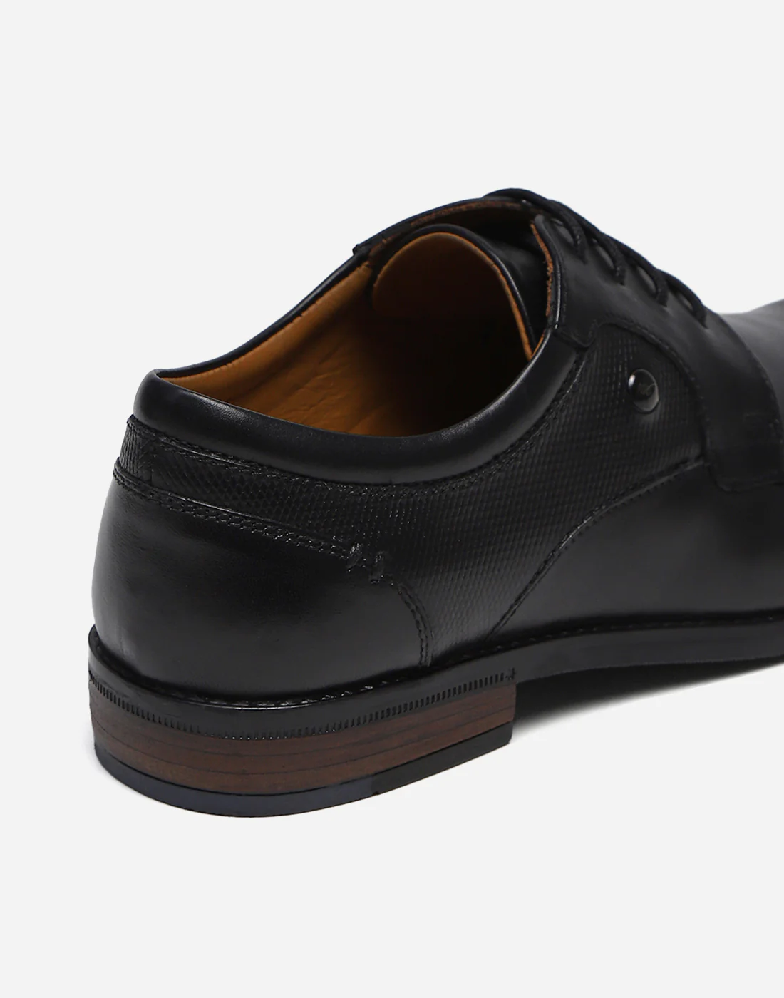 Men Black Lace Up Genuine Leather Formal Derby - Image 8