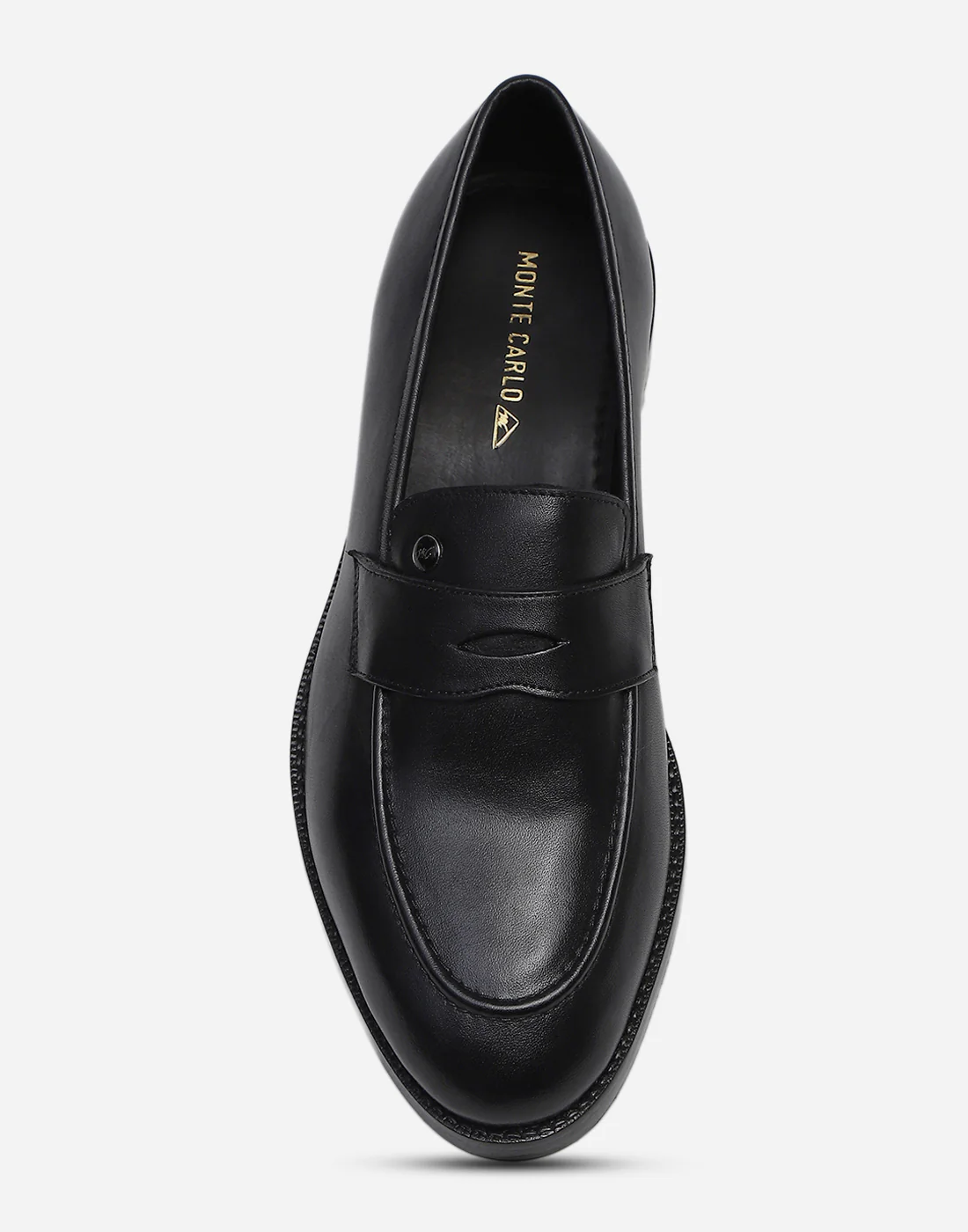 Men Black Slip on Genuine Leather Loafers - Image 5