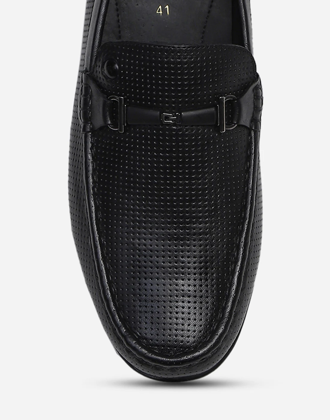 Men Black Slip on Genuine Leather Penny Loafers - Image 7