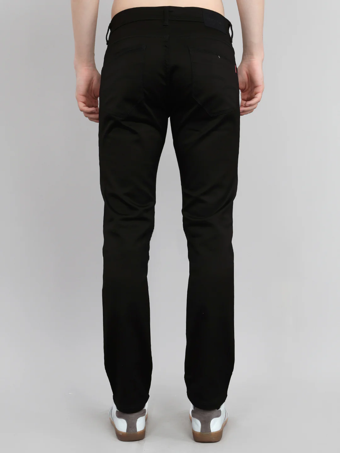 Men Black Light Wash Ankle Length Denim - Image 5
