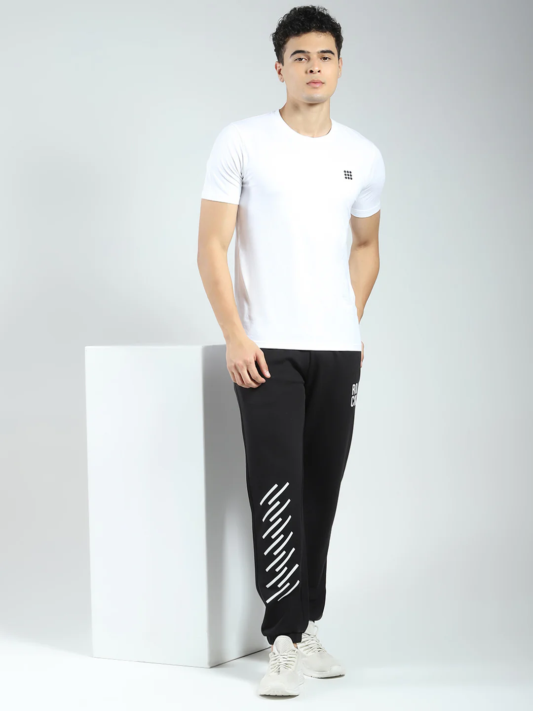 Rock.it Men Black Printed Regular Fit Jogger - Image 2