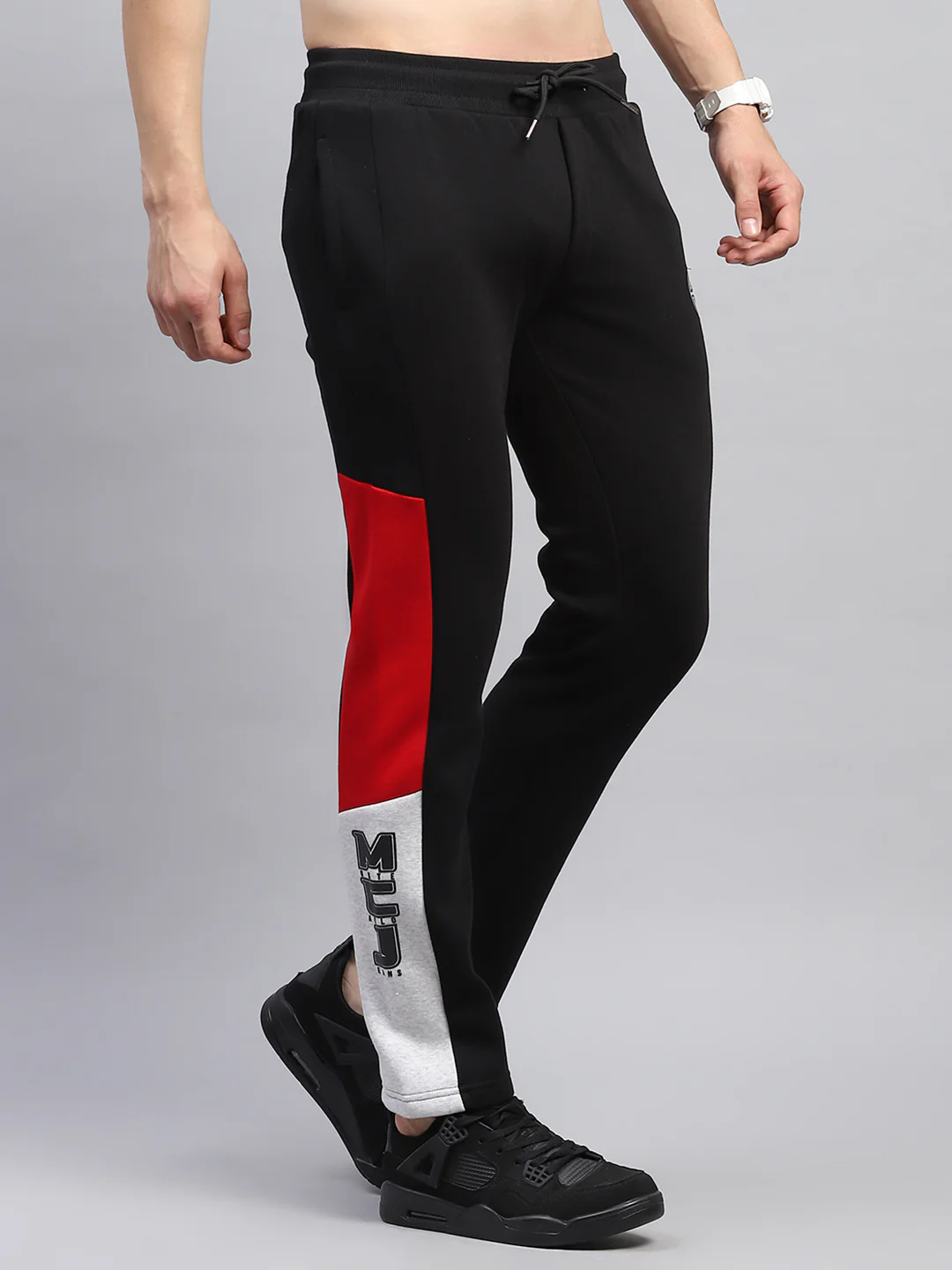 Men Black Printed Regular Fit Lower - Image 4