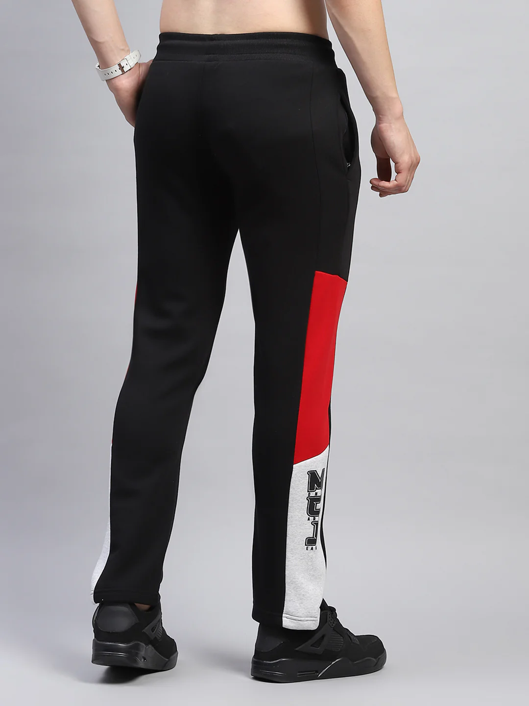 Men Black Printed Regular Fit Lower - Image 5