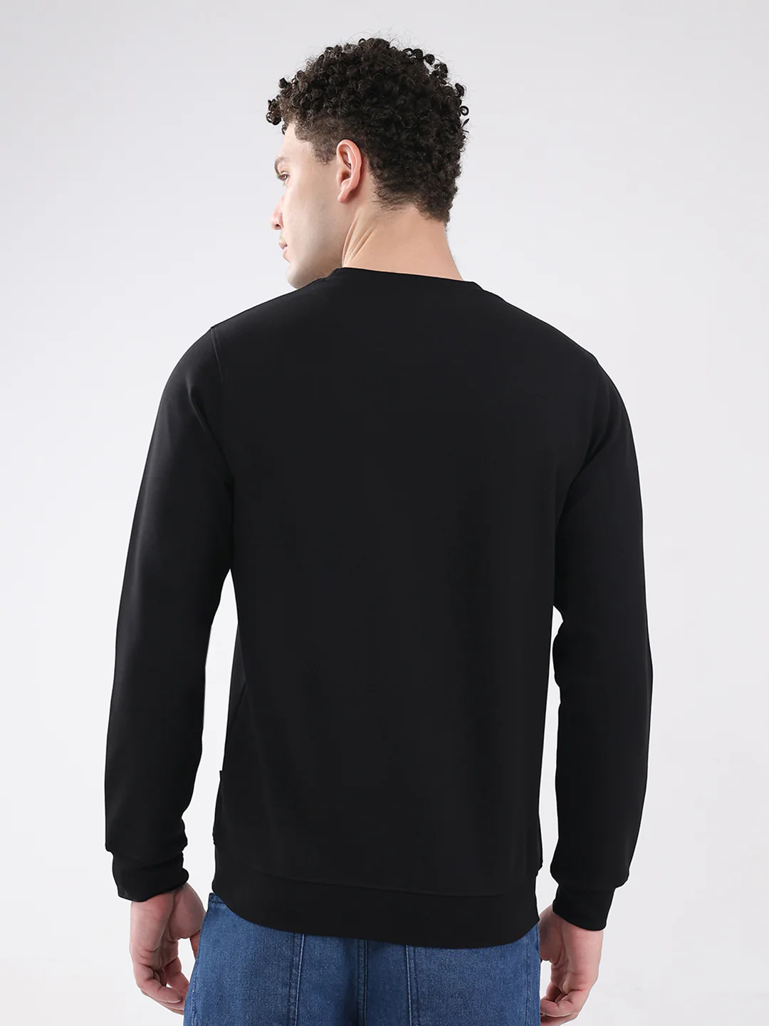 Rock.it Men Black Printed Round Neck Full Sleeve Sweatshirt - Image 5