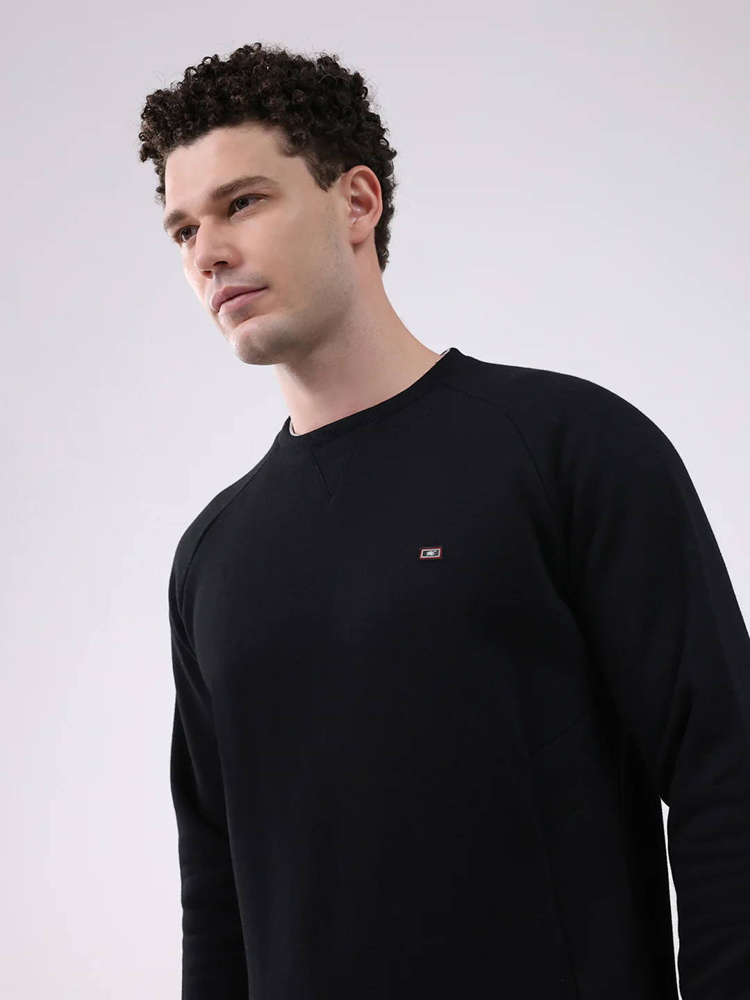 Men Black Printed Round Neck Full Sleeve Sweatshirt - Image 6