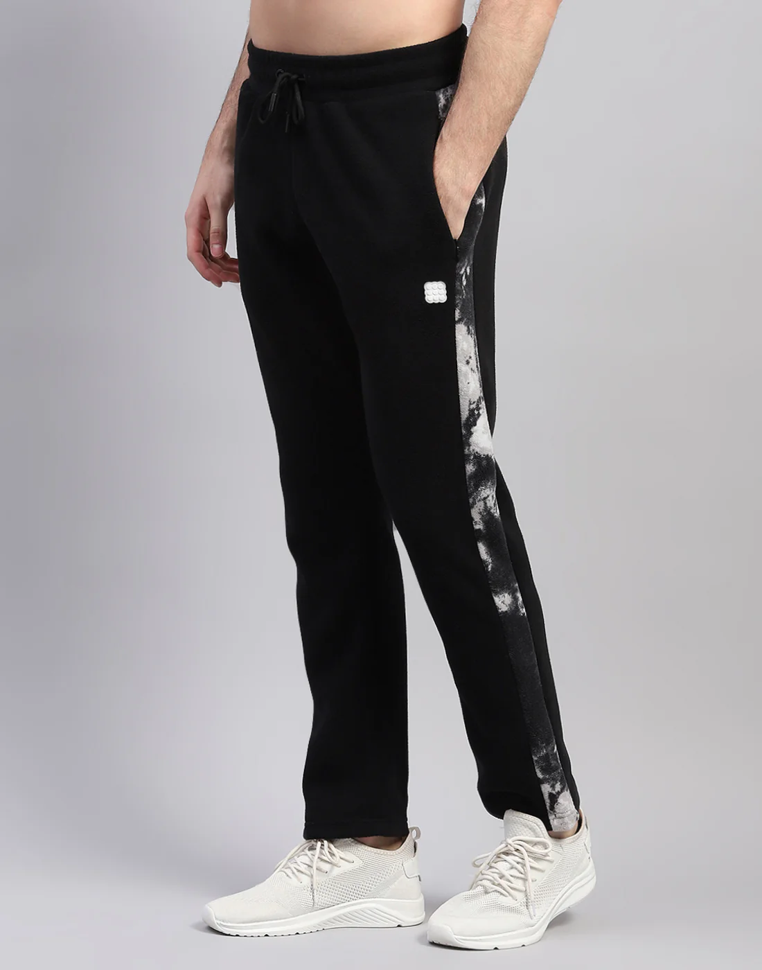 Rock.it Men Black Printed Round Neck Full Sleeve Tracksuit - Image 7