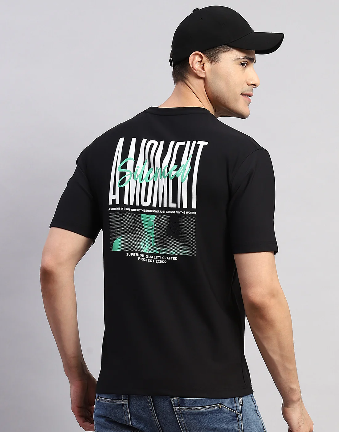 Rock.it Men Black Printed Round Neck Half Sleeve T-Shirt - Image 2