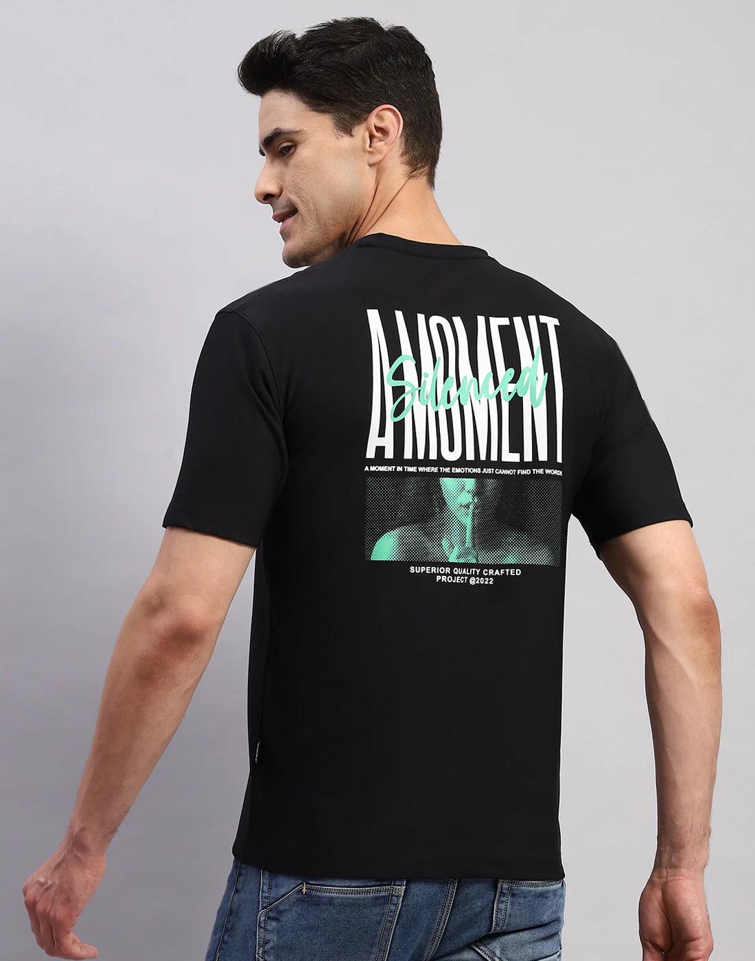 Rock.it Men Black Printed Round Neck Half Sleeve T-Shirt - Image 6