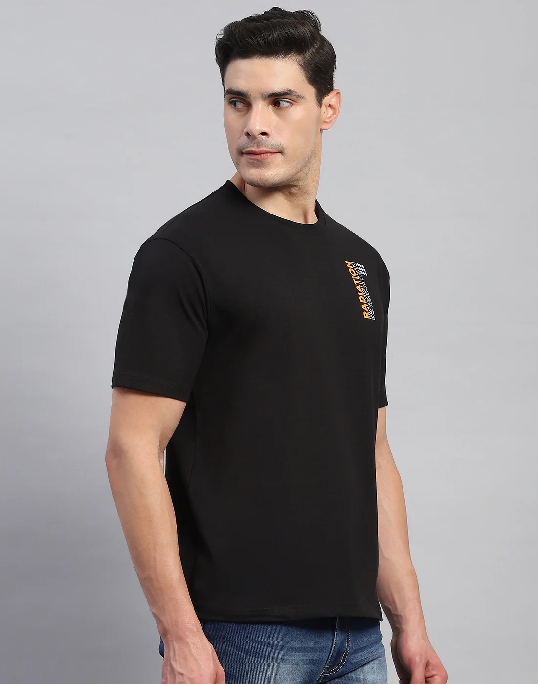 Rock.it Men Black Printed Round Neck Half Sleeve T-Shirt - Image 5