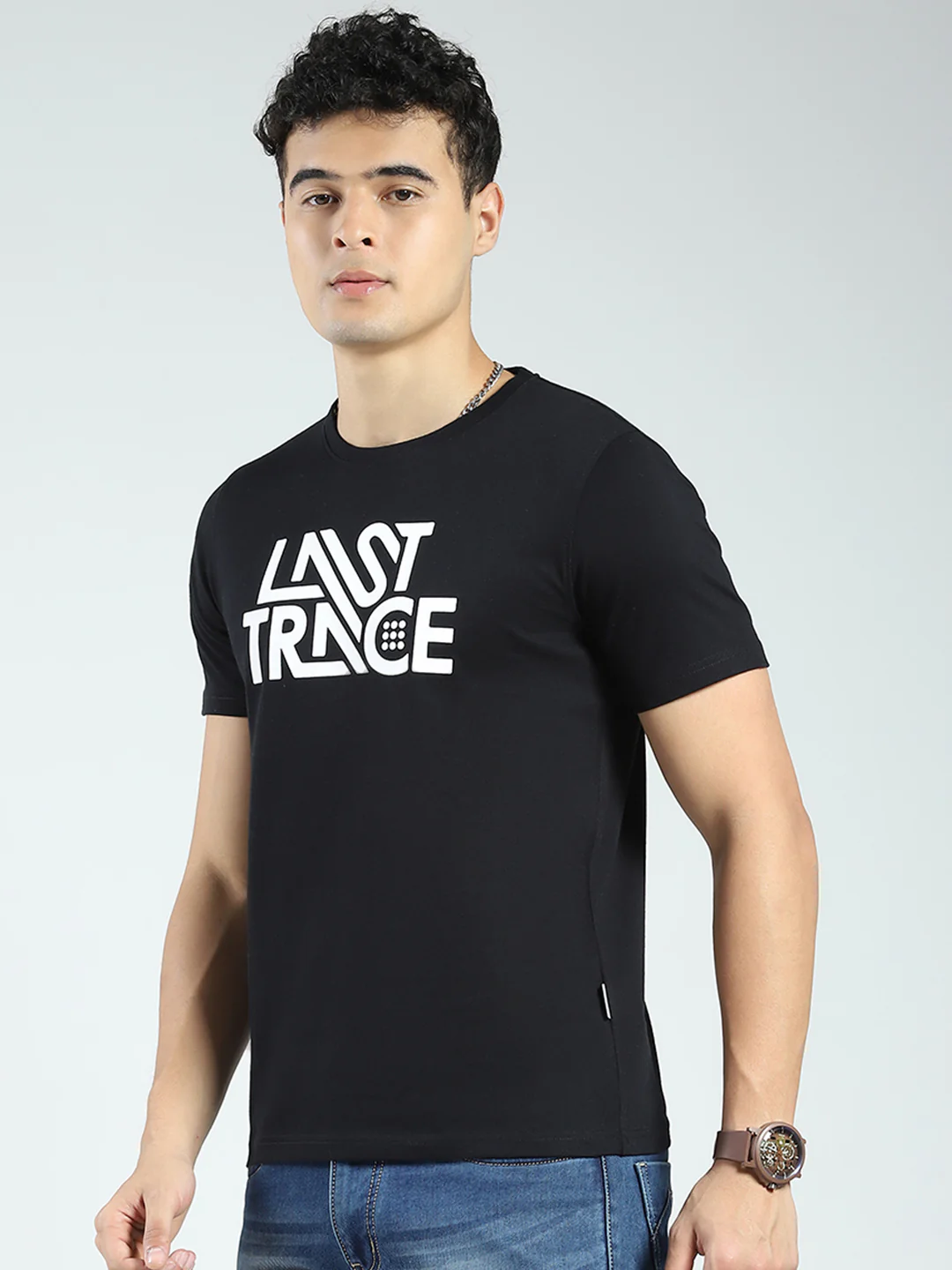 Rock.it Men Black Printed Round Neck Half Sleeve T-Shirt - Image 3
