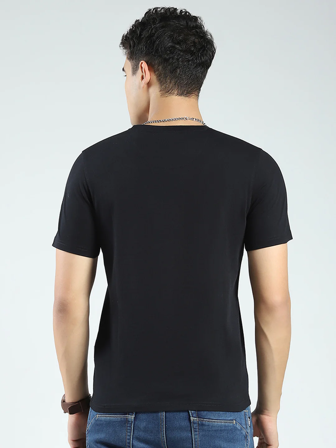 Rock.it Men Black Printed Round Neck Half Sleeve T-Shirt - Image 5