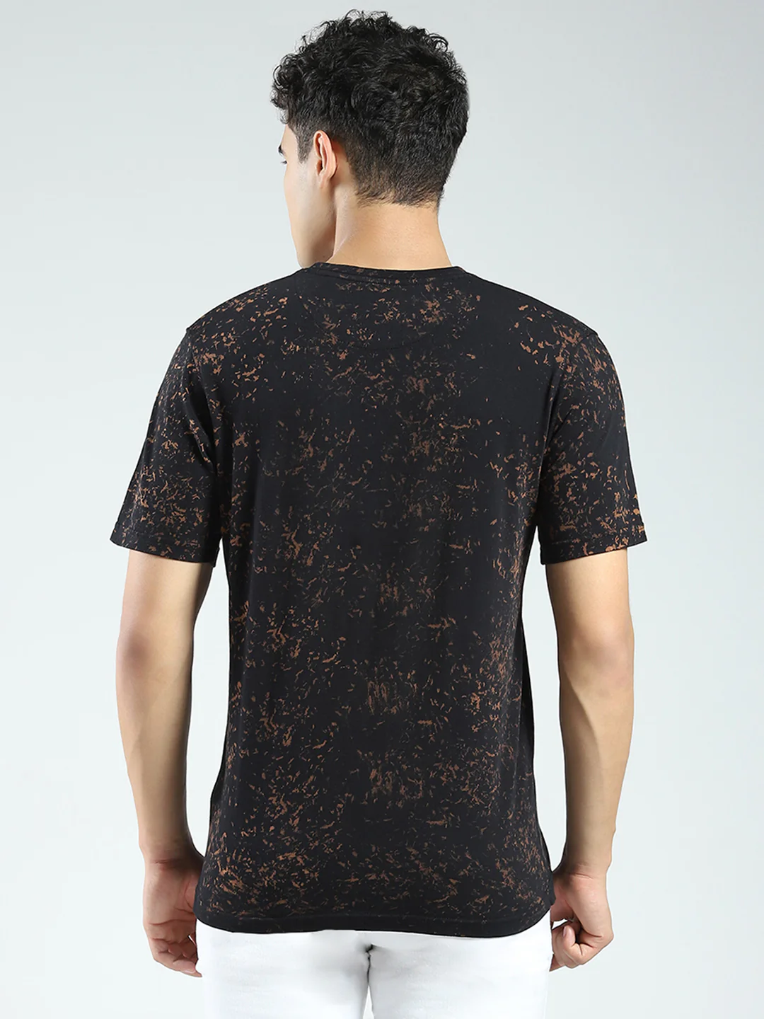 Rock.it Men Black Printed Round Neck Half Sleeve T-Shirt - Image 5