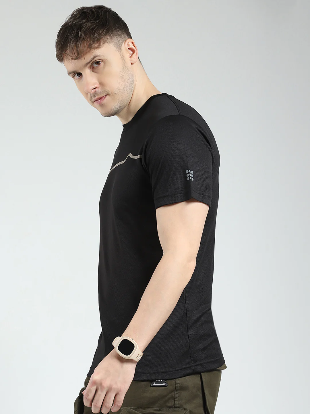 Rock.it Men Black Printed Round Neck Half Sleeve T-Shirt - Image 3