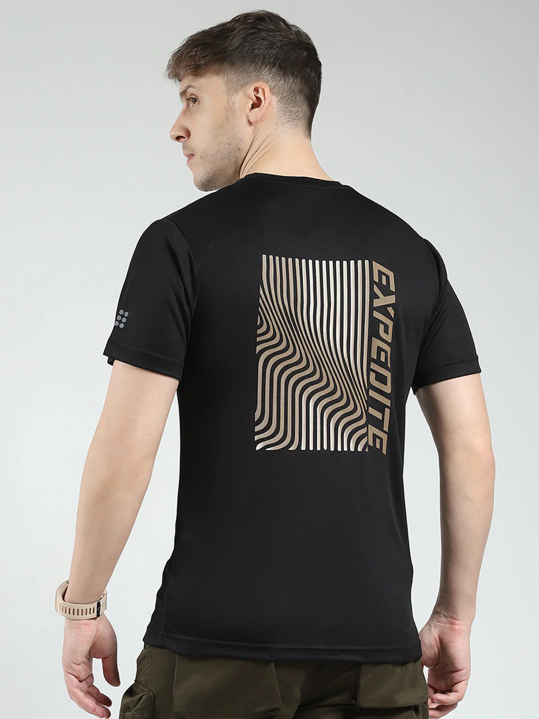 Rock.it Men Black Printed Round Neck Half Sleeve T-Shirt - Image 5