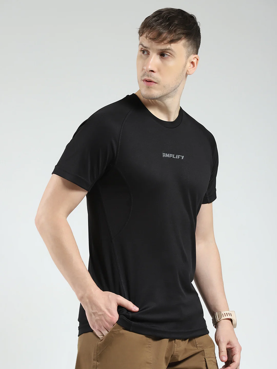 Rock.it Men Black Printed Round Neck Half Sleeve T-Shirt - Image 4
