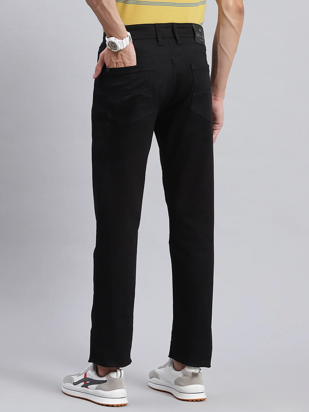 Men Black Regular Fit Denim - Image 5