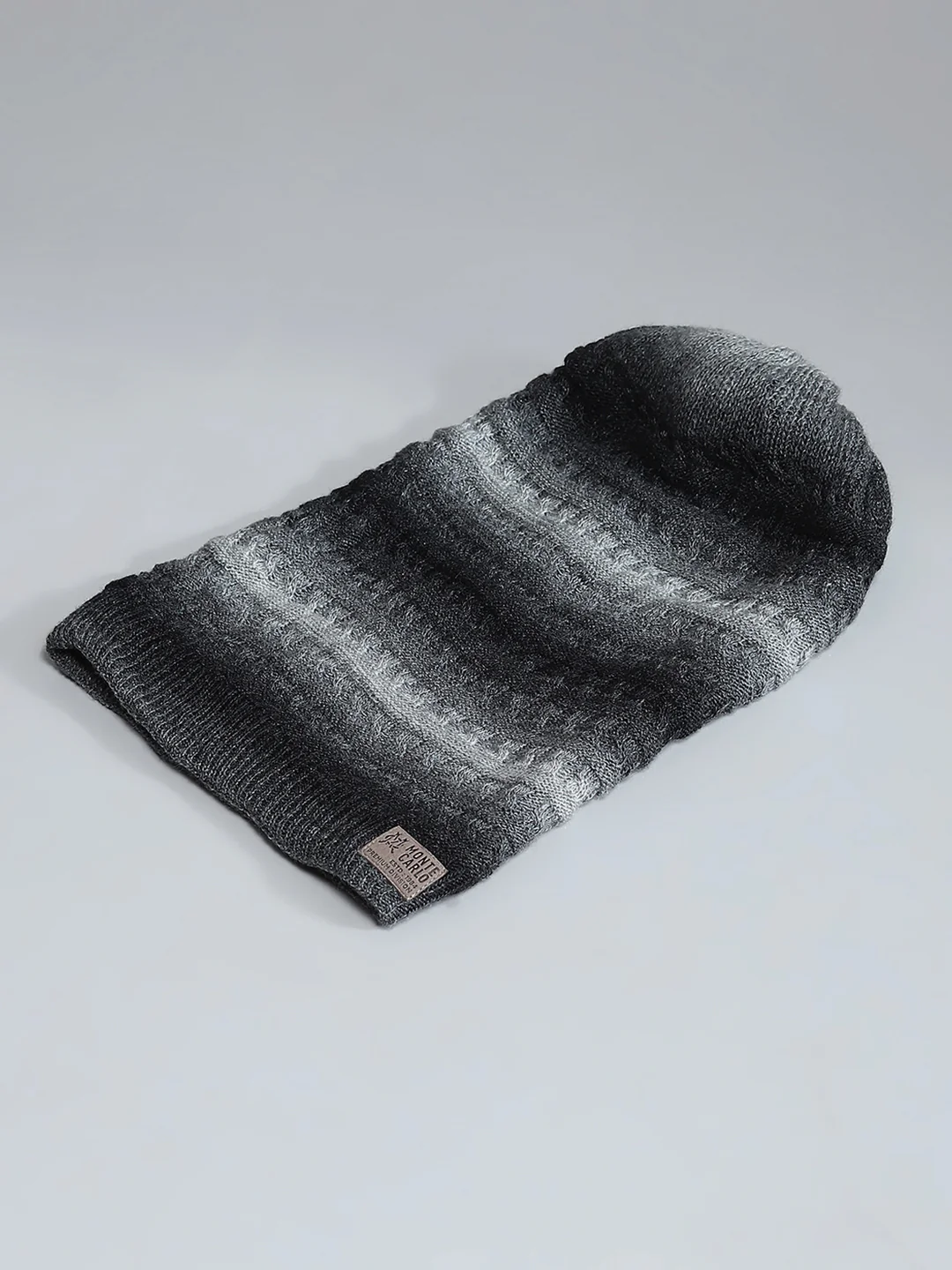 Men Black Self Design Cap - Image 6