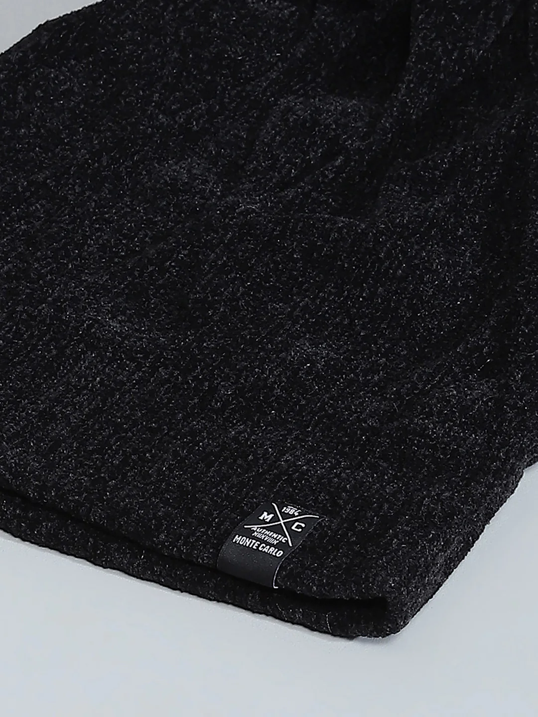Men Black Self Design Cap - Image 7