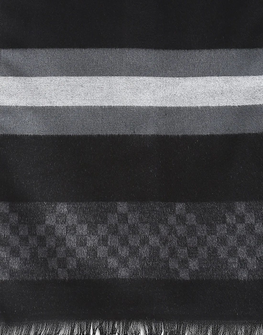 Men Black Self Design Muffler - Image 7