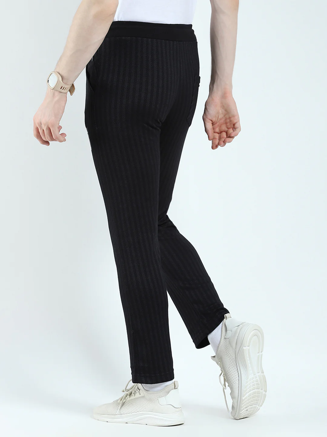 Men Black Self Design Regular Fit Winter Lower - Image 5