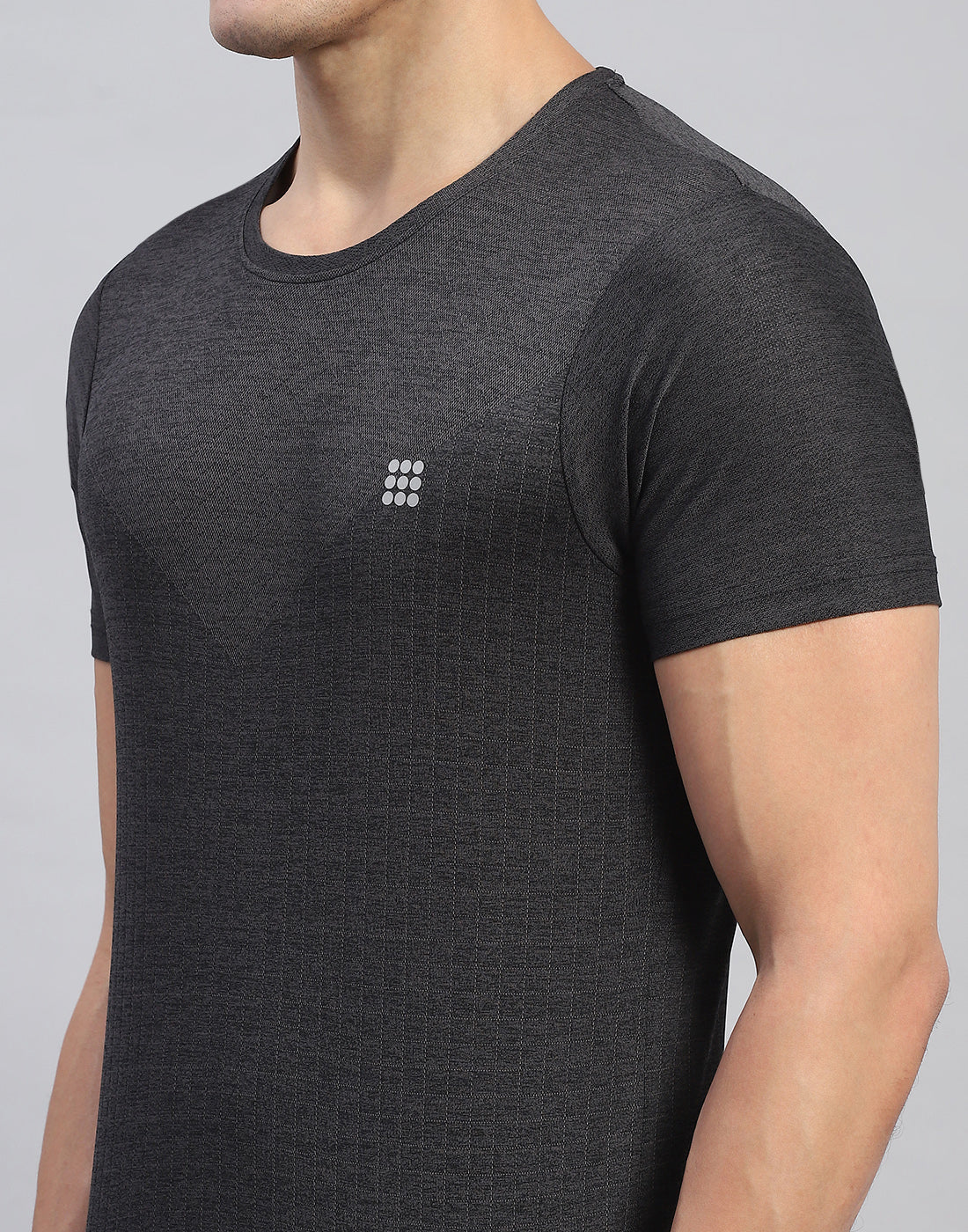 Rock.it Men Black Self Design Round Neck Half Sleeve T-Shirt - Image 6