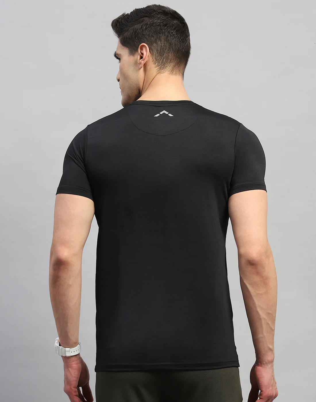 Rock.it Men Black Self Design Round Neck Half Sleeve T-Shirt - Image 5