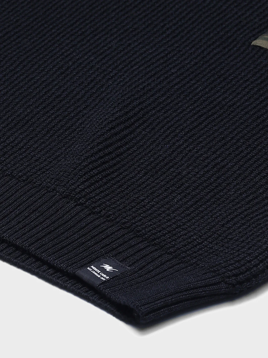 Men Black Self Design Round Neck Full Sleeve Pullover - Image 8