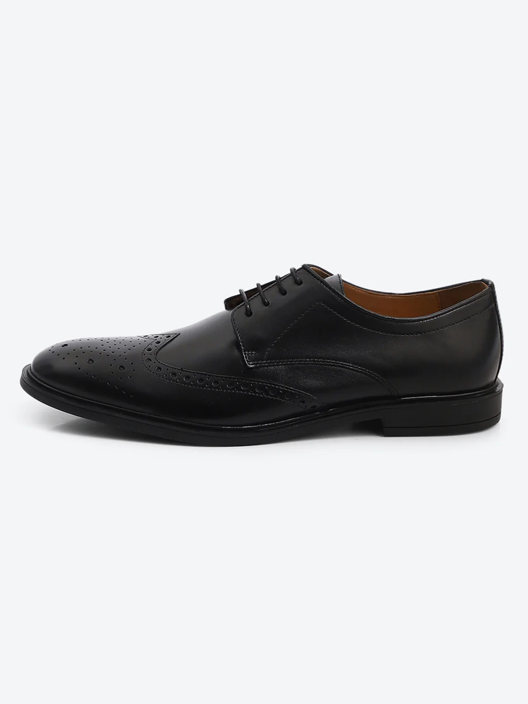 Monte Carlo Black Formal Brogue Lace Up Shoes for Men - Image 4