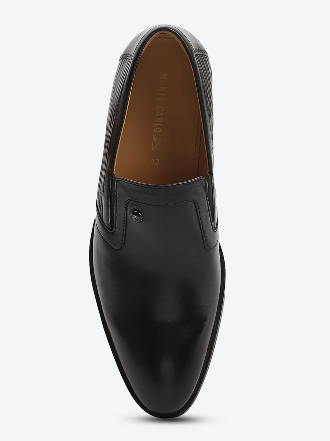 Men Black Slip on Genuine Leather Formal Shoes - Image 7