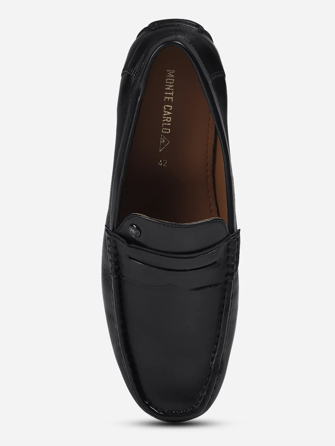 Men Black Slip on Genuine Leather Loafers - Image 5