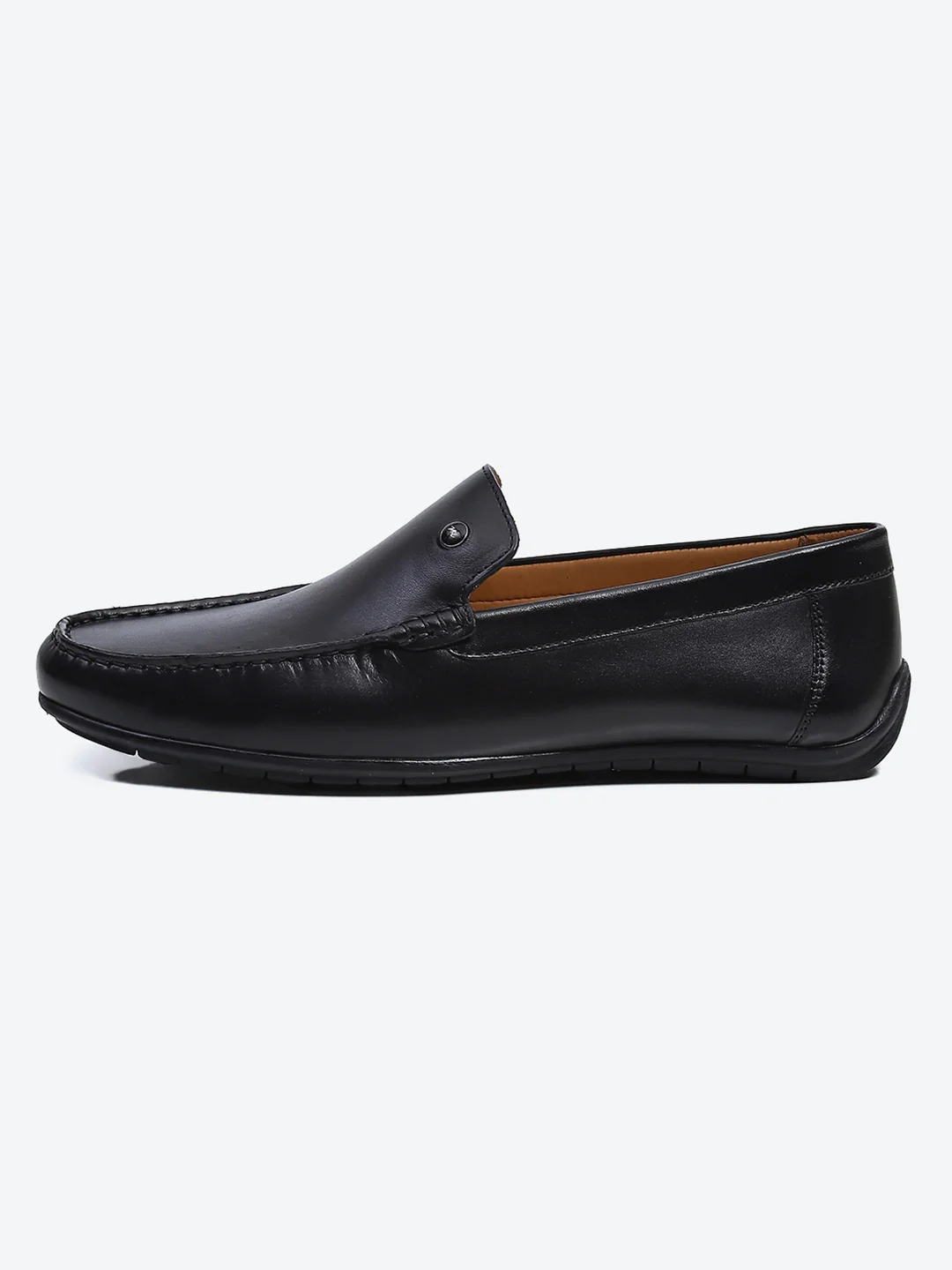Monte Carlo Black Casual Slip on Leather Loafers for Men - Image 5