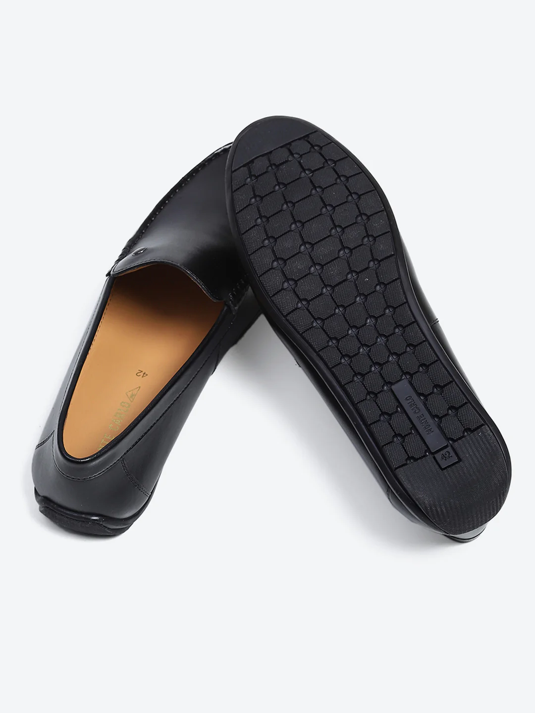 Monte Carlo Black Casual Slip on Leather Loafers for Men - Image 7