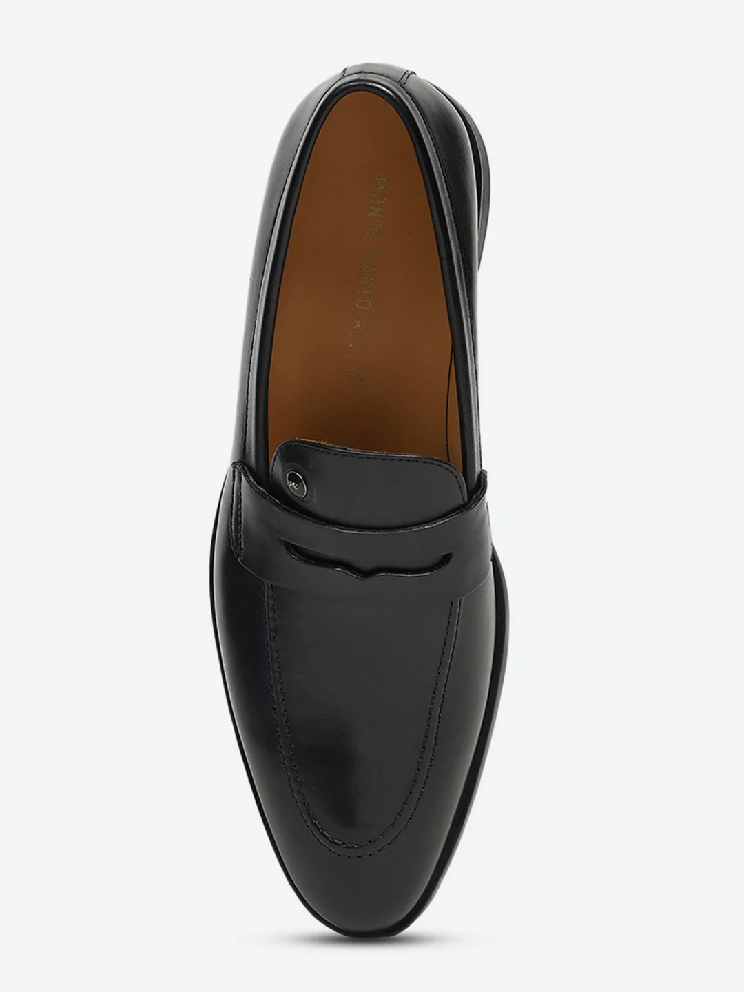 Men Black Slip on Genuine Leather Loafers - Image 6
