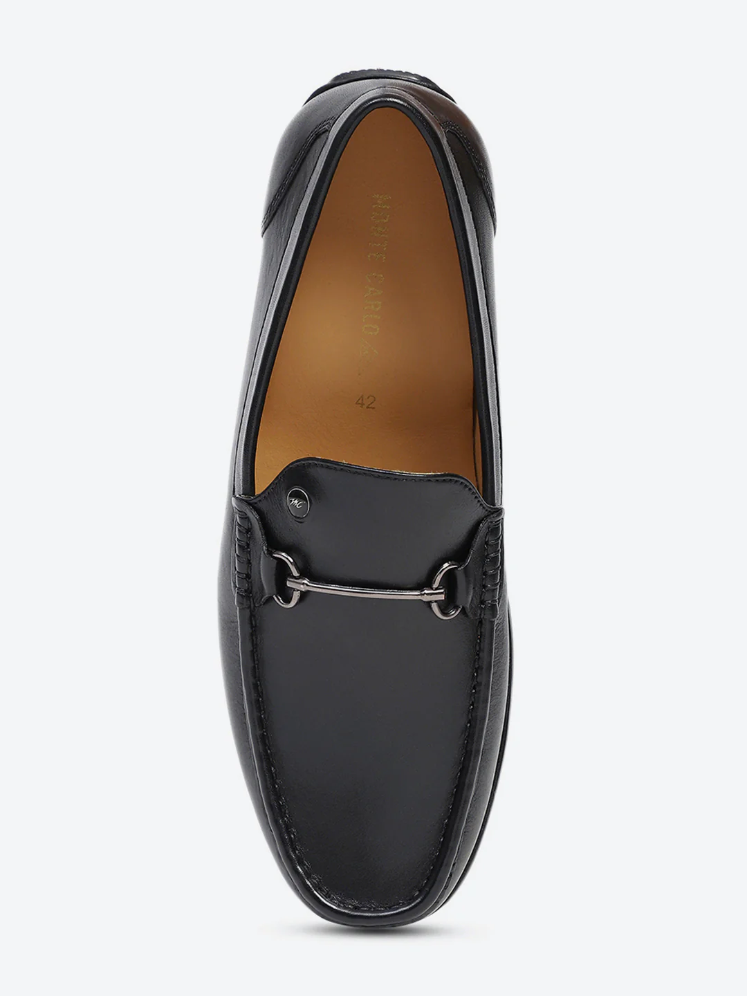 Men Black Slip on Genuine Leather Loafers - Image 6