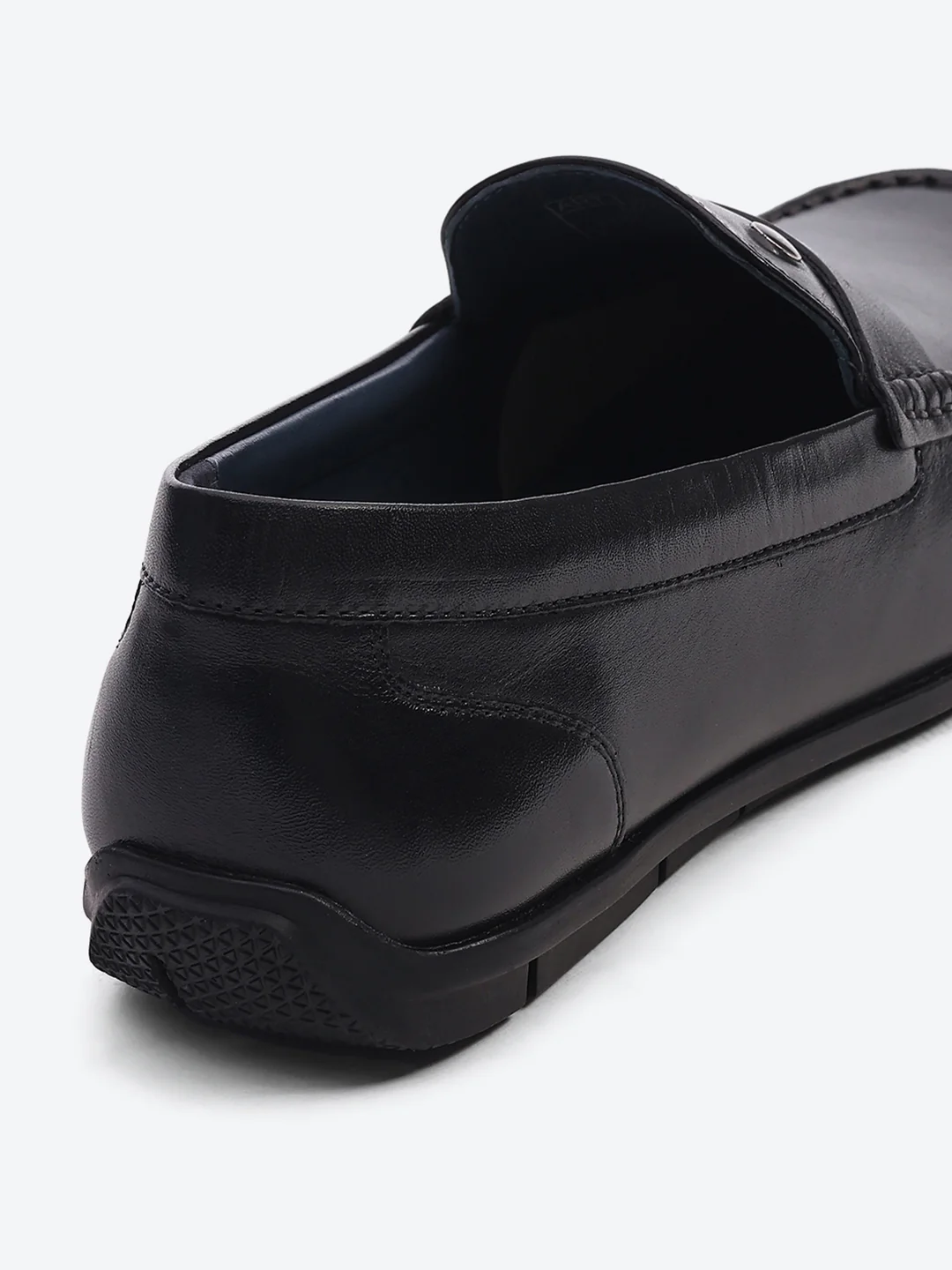 Men Black Slip on Genuine Leather Loafers - Image 9