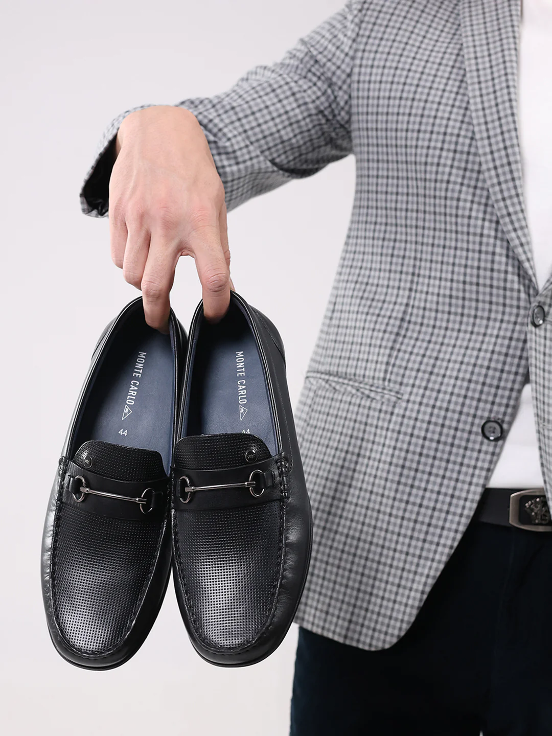 Men Black Slip on Genuine Leather Loafers - Image 11
