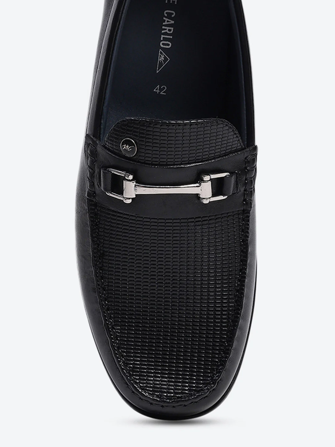 Men Black Slip on Genuine Leather Loafers - Image 7