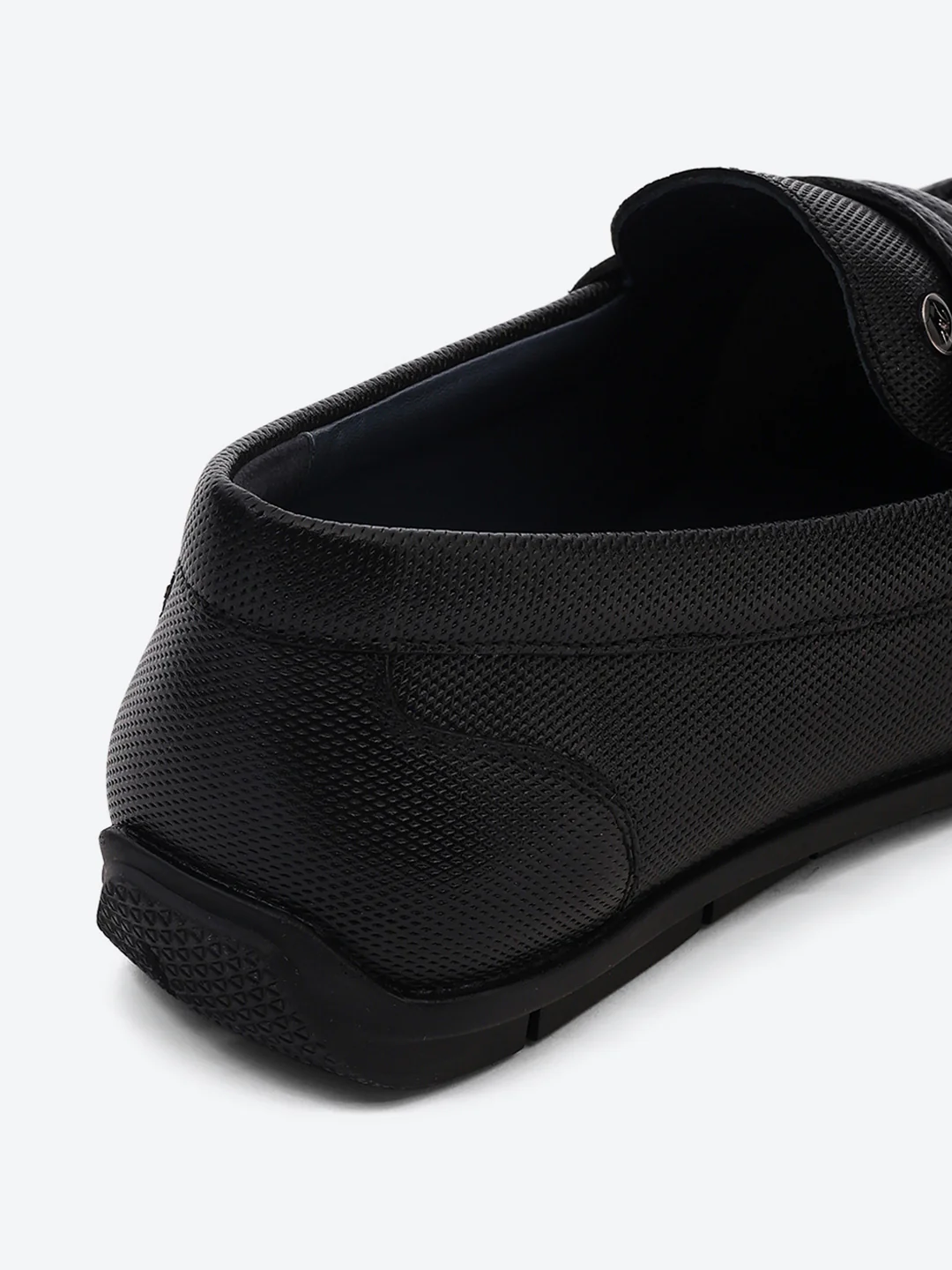 Men Black Slip on Genuine Leather Loafers - Image 9