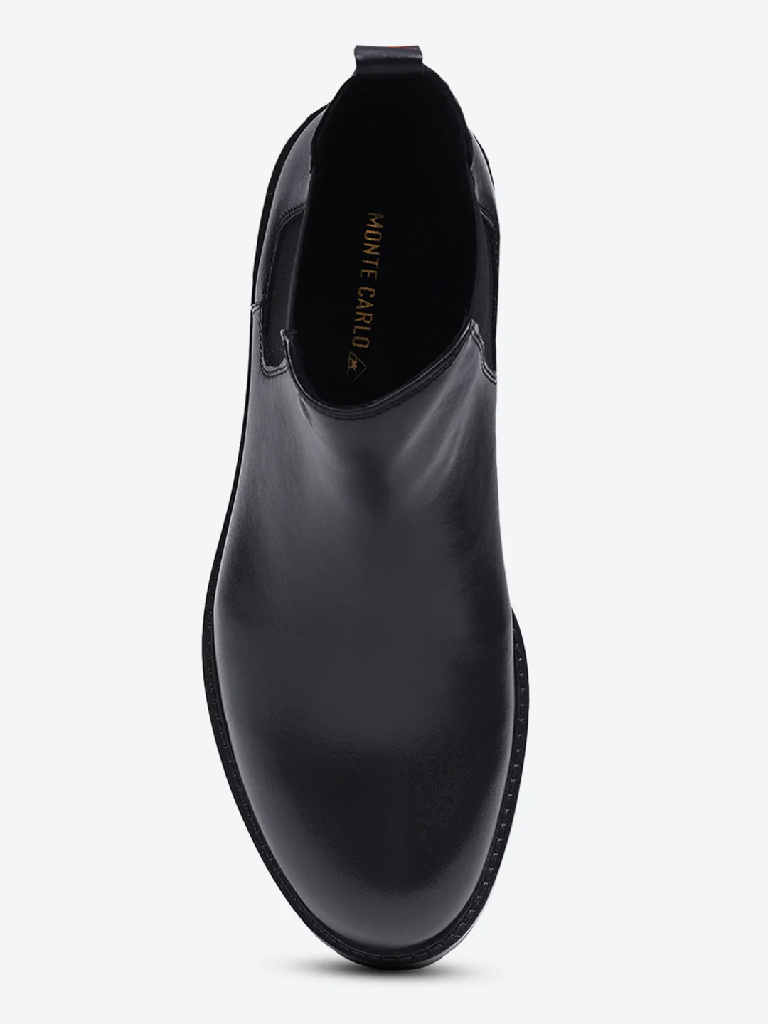 Men Black Slip on Leather Chelsea Boots - Image 7