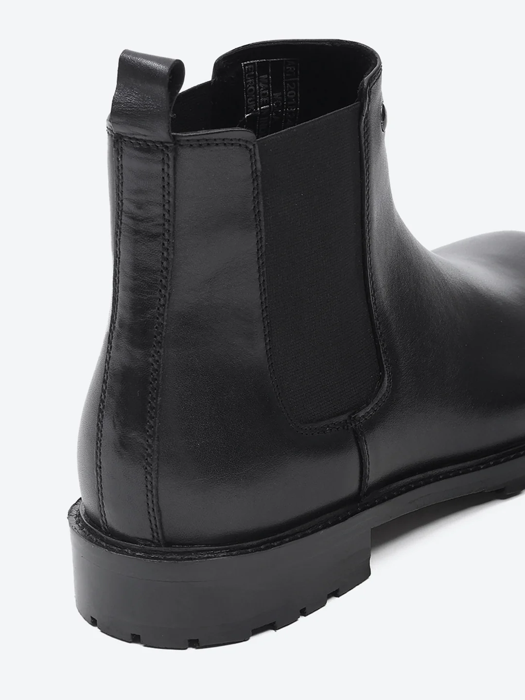 Men Black Slip on Leather Chelsea Boots - Image 9