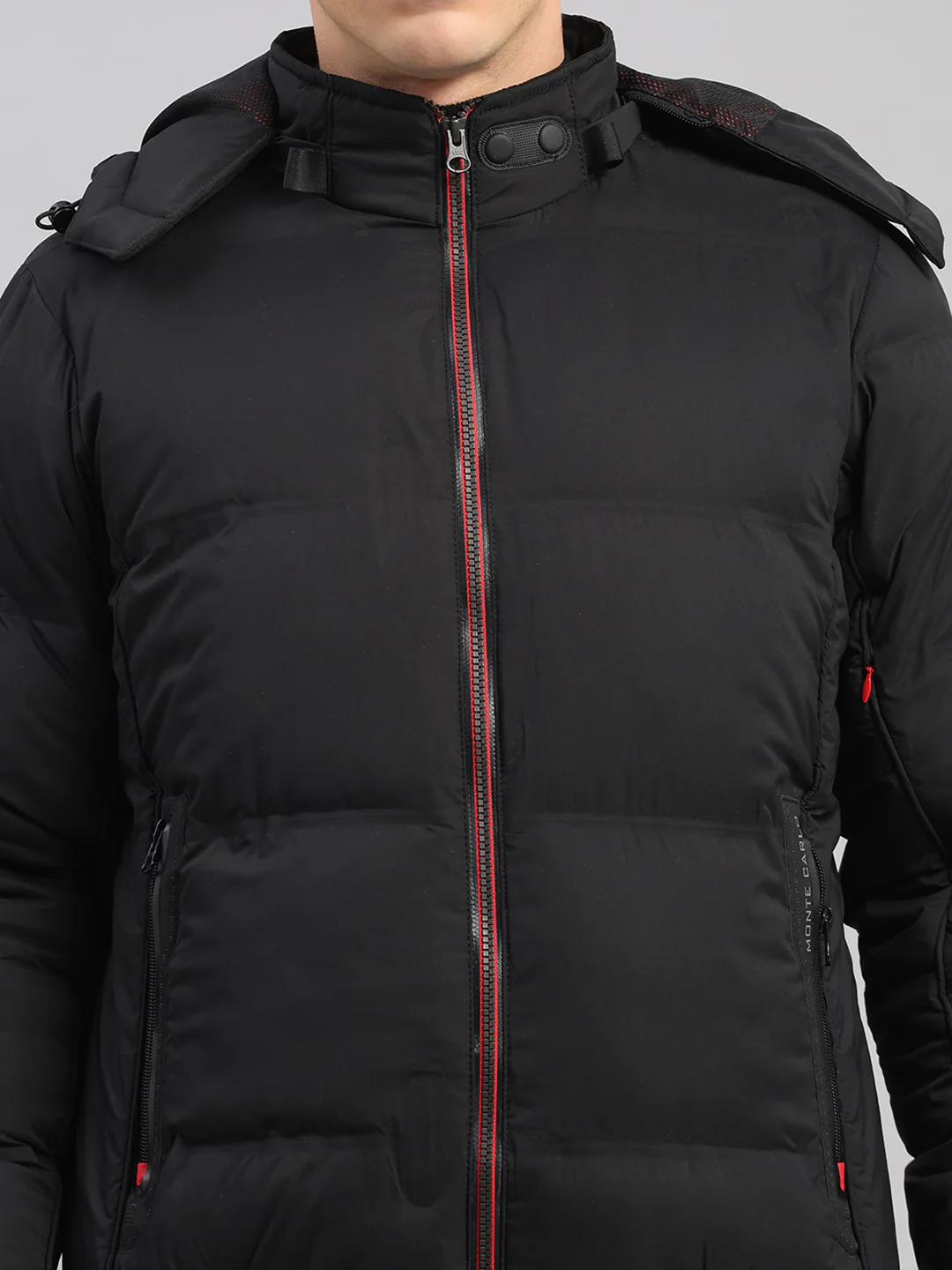 Men Black Smart Hooded Jacket with Integrated Magnetic Earphones - Image 7