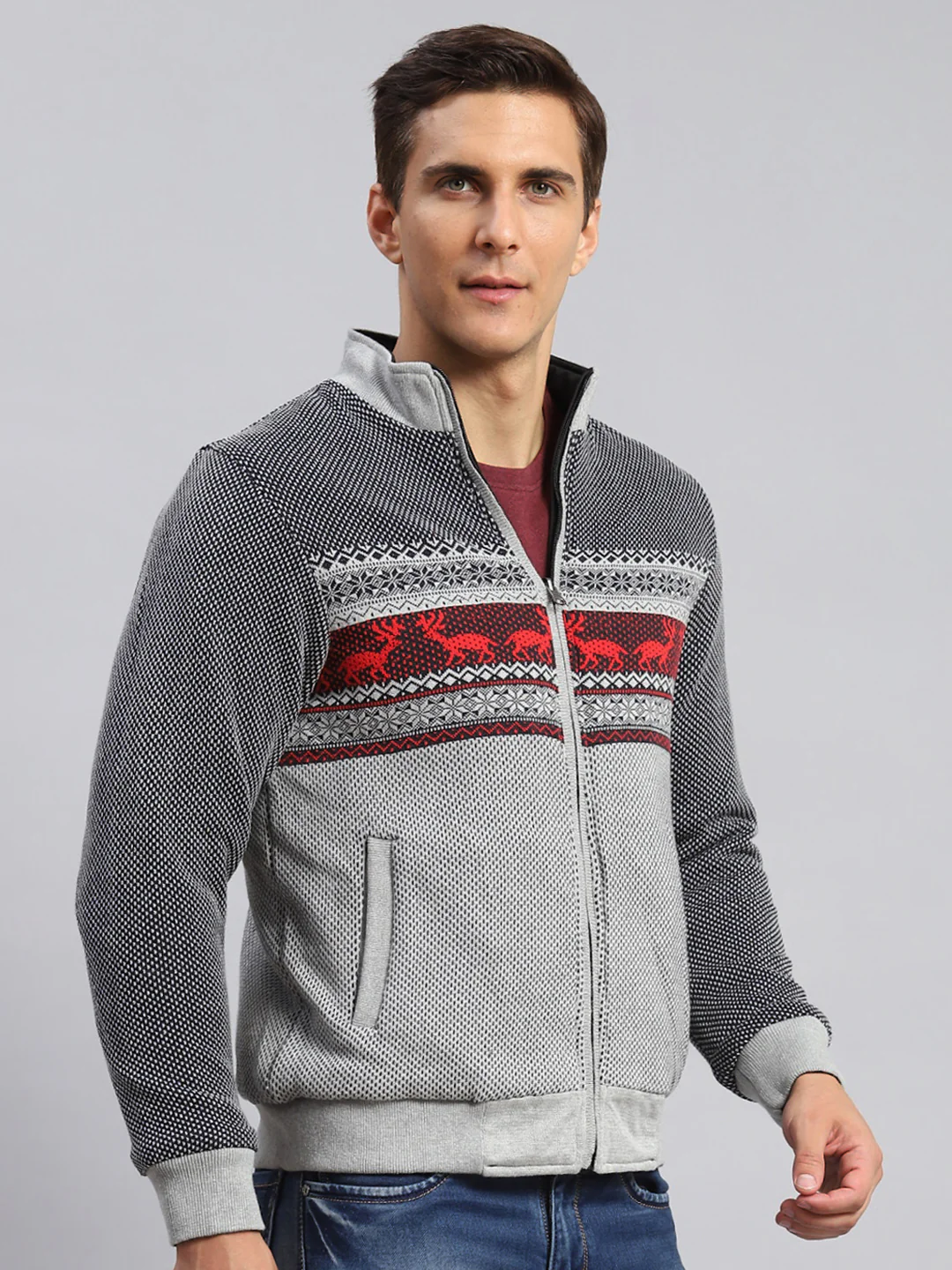 Men Black Solid Cotton Jacket - Image 4