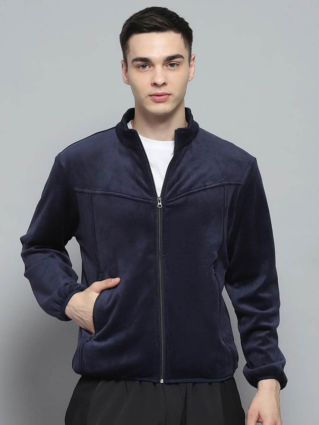 Men Black Solid Detachable Hood Full Sleeve Jacket - Image 8