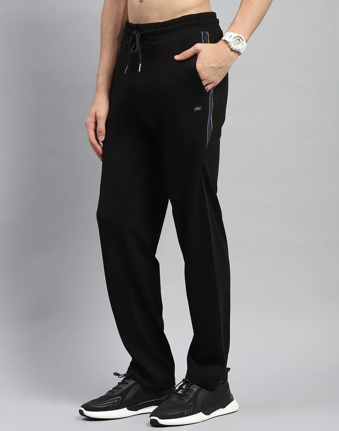 Men Black Solid Half Sleeve Lower Set - Image 8