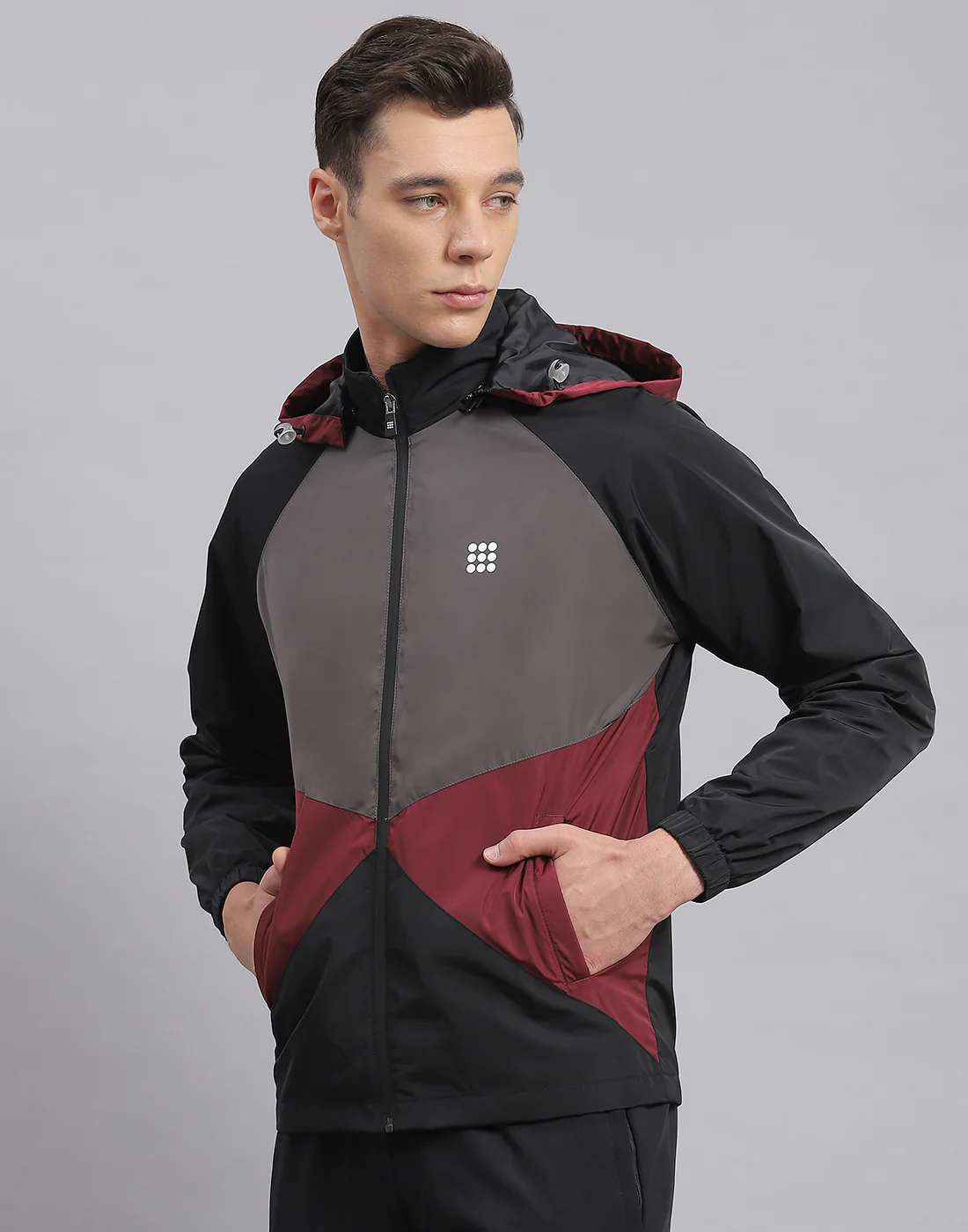 Rock.it Men Black Solid Hooded Full Sleeve Jacket - Image 3