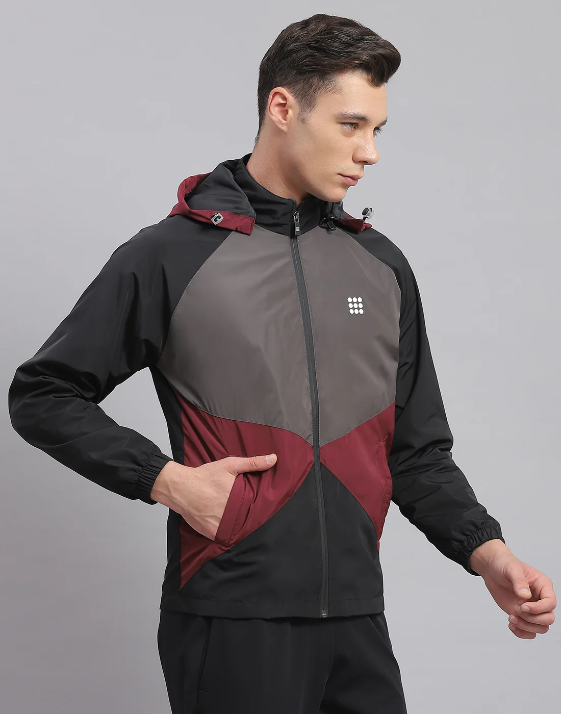 Rock.it Men Black Solid Hooded Full Sleeve Jacket - Image 4
