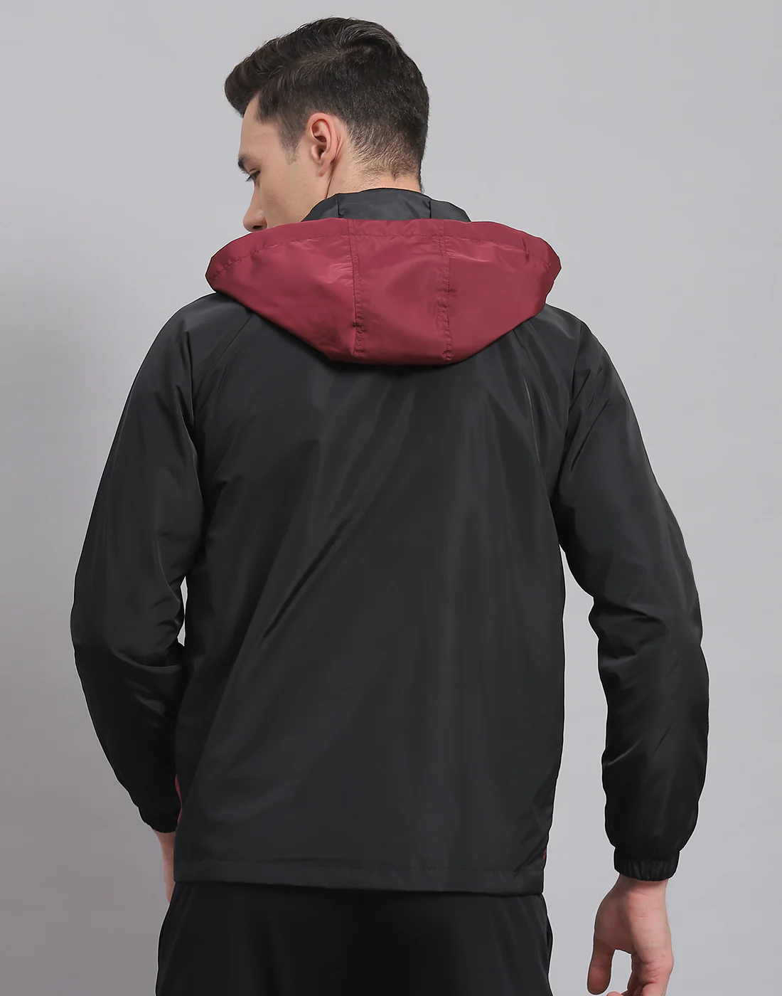 Rock.it Men Black Solid Hooded Full Sleeve Jacket - Image 5