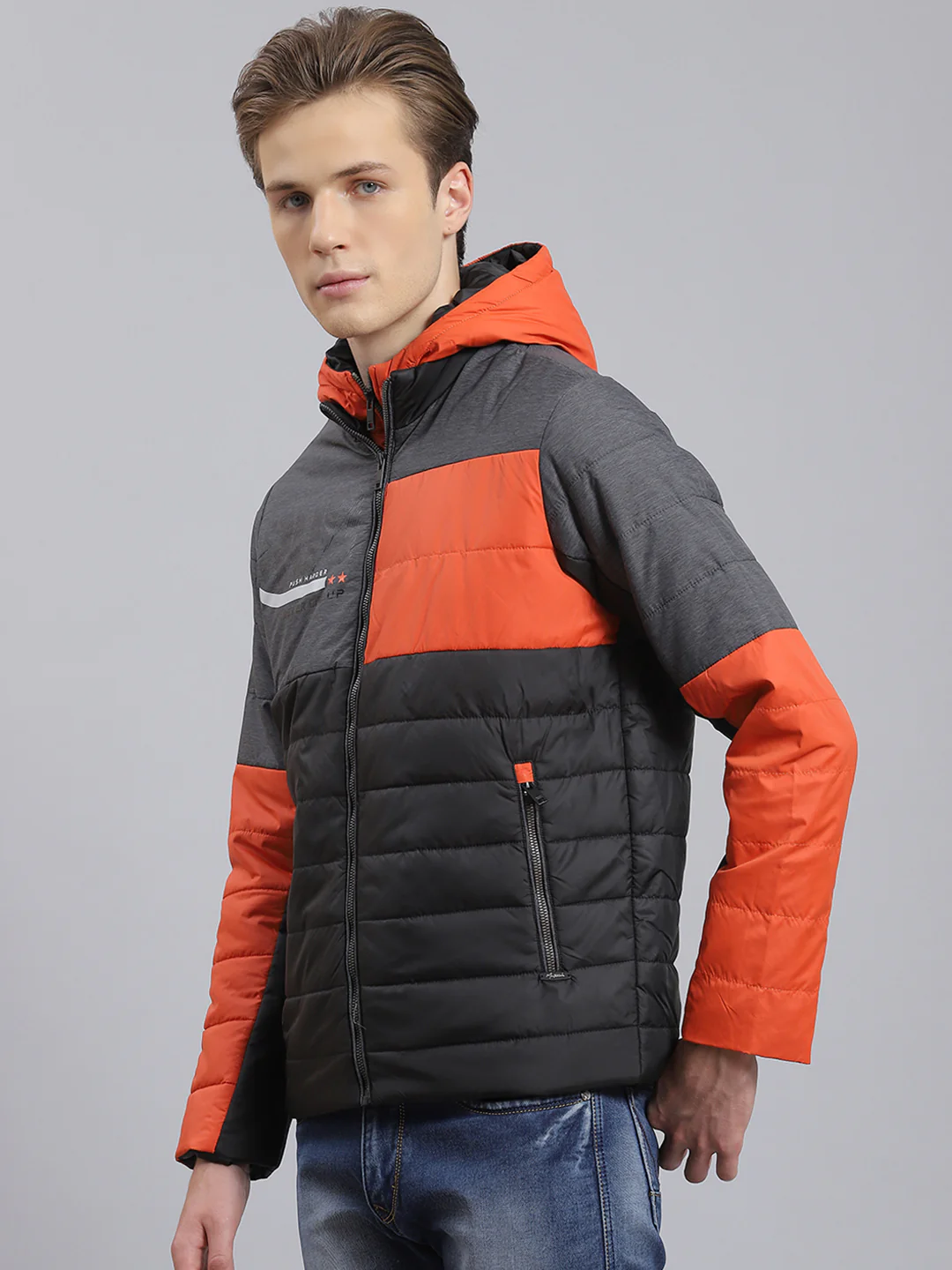 Men Black Solid Hooded Full Sleeve Jacket - Image 3