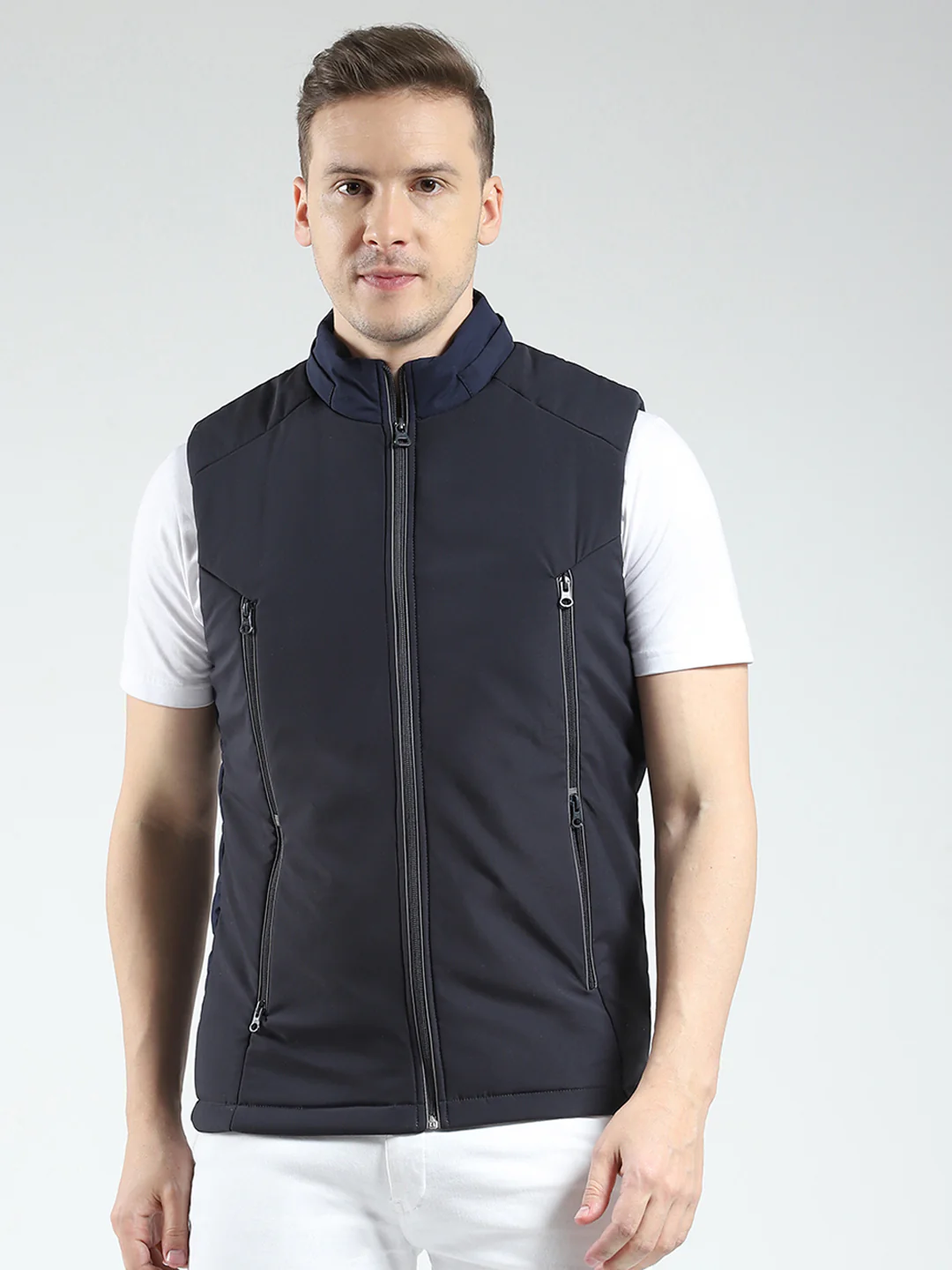 Men Black Solid Hooded Full Sleeve Jacket - Image 7