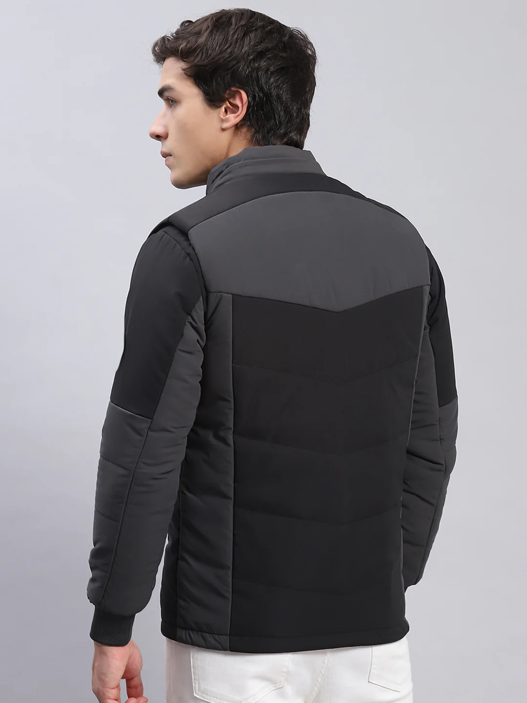 Men Black Solid Hooded Full Sleeve Jackets - Image 7
